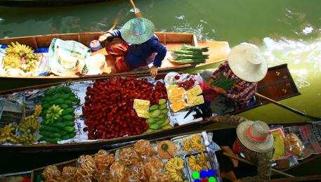 MERCATO GALLEGGIANTE, FIUME KWAI, KHAO SOK